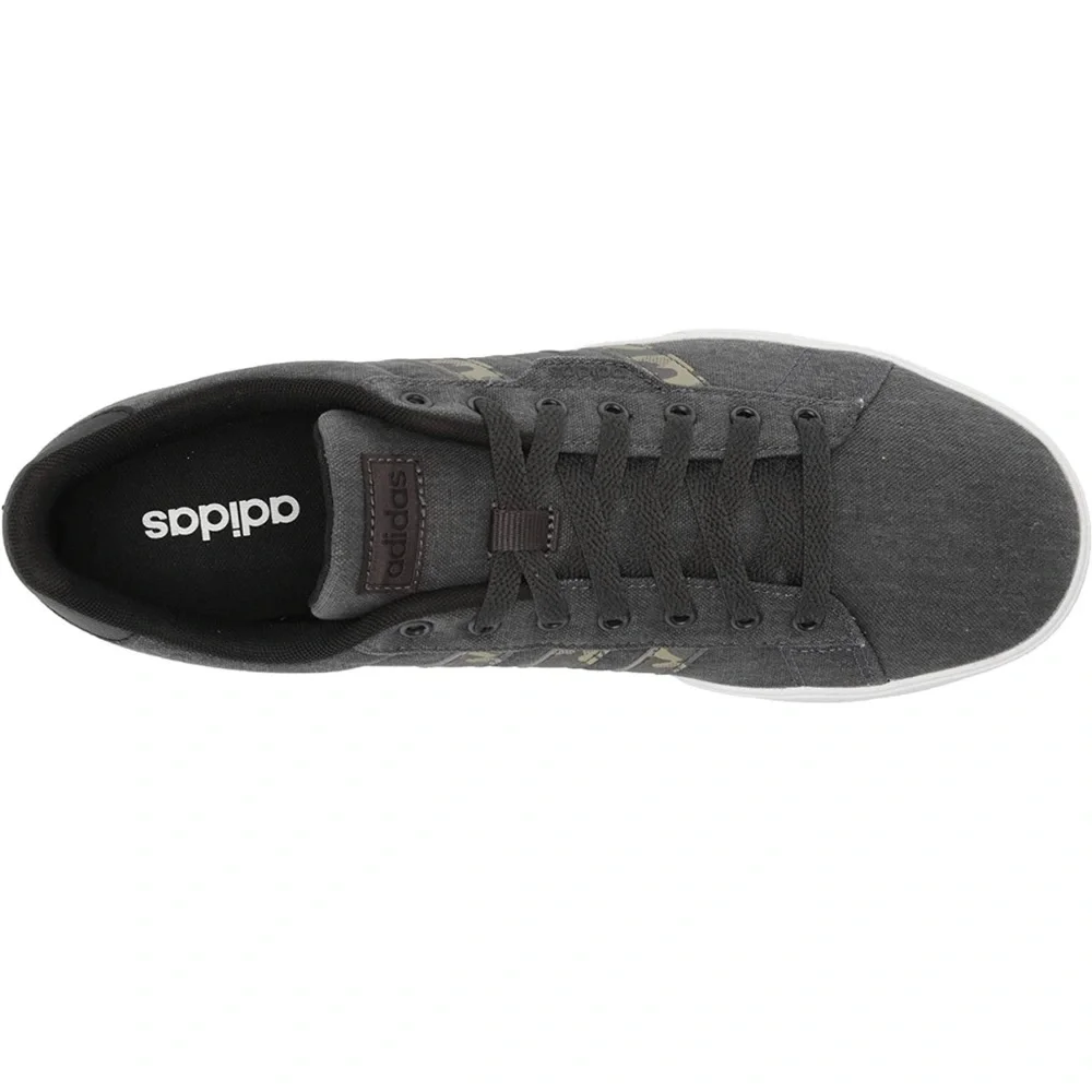 adidas Men's Daily Skate Shoe Camouflage army stripe Carbon grey sneaker runner - Picture 6 of 9